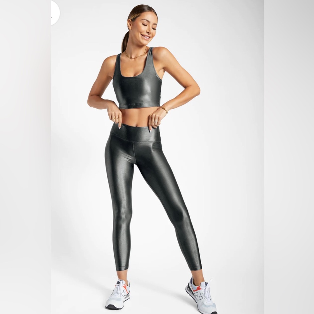 Koral Lustrous Infinity High Rise Leggings in Lead Size XS